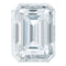 Emerald Cut Moissanite Double Band Promise Ring i guld