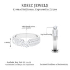 1.75 CT Cubic Zircon Statement Engagement Ring Zircon - ( AAAA ) - Quality - Rosec Jewels