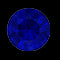 2 CT rund skapad blå safir och moissanite kluster halv evighetsring