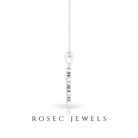 Certified Moissanite Scatter Snowflake Pendant Moissanite - ( D-VS1 ) - Color and Clarity - Rosec Jewels