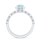 2.25 CT Sky Blue Topaz and Moissanite Solitaire Bridal Ring Set Sky Blue Topaz - ( AAA ) - Quality - Rosec Jewels