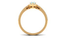 1.50 CT Sky Blue Topaz Teardrop Designer Ring Set with Moissanite Sky Blue Topaz - ( AAA ) - Quality - Rosec Jewels