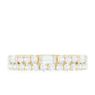 3 CT Cubic Zirconia Two Row Eternity Ring in Gold Zircon - ( AAAA ) - Quality - Rosec Jewels