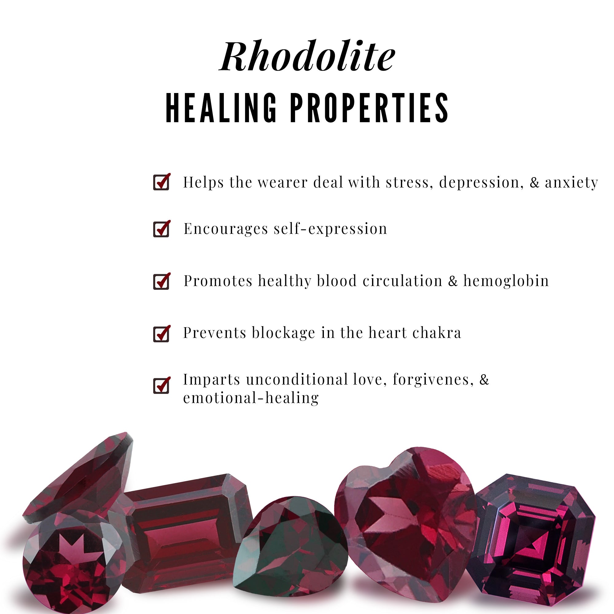1.50 CT Rhodolite and Diamond Heart Shape Alternate Eternity Ring Rhodolite - ( AAA ) - Quality - Rosec Jewels